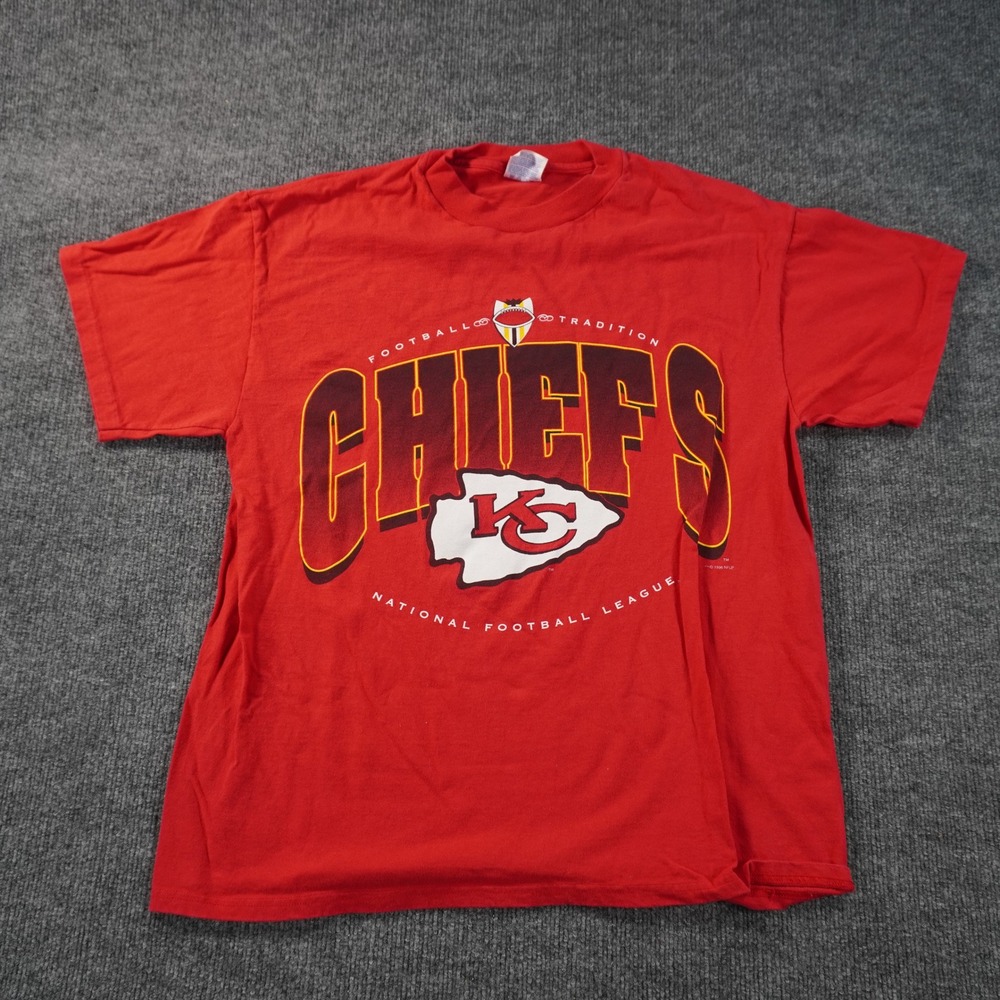 Vintage Kansas City Chiefs T-Shirt Mens Large Red 1996 NFL Football Graphic Logo
